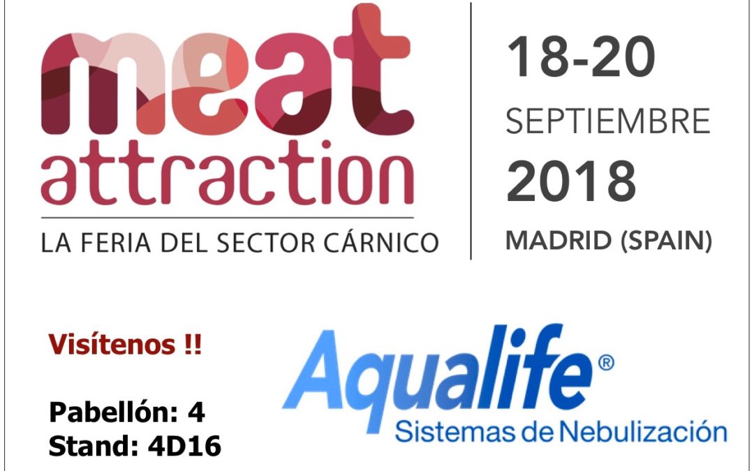 Aqualife exporá em MEAT ATTRACTION 2018